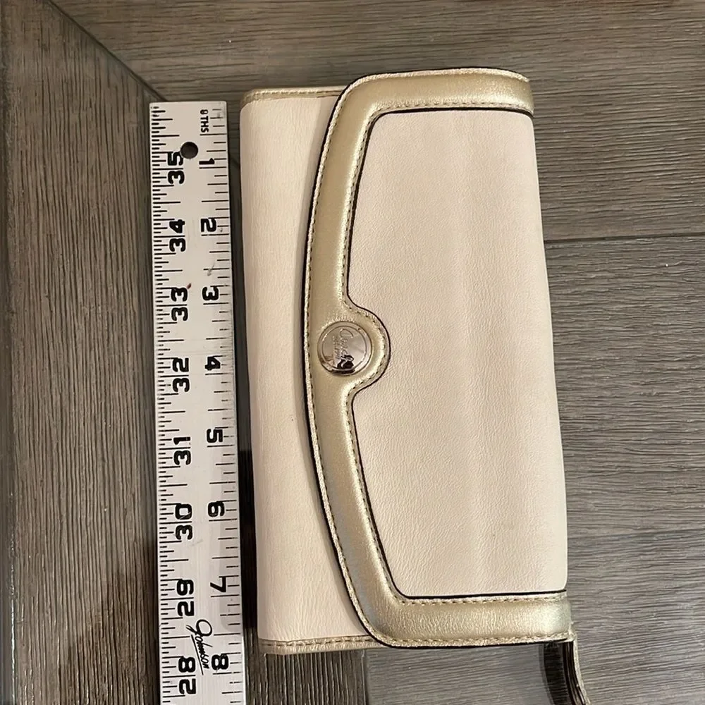 Coach Long Women's Wallet White & Gold